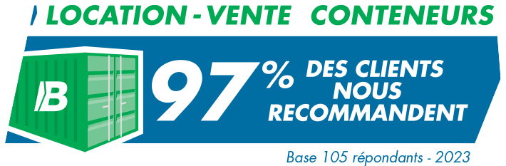 logo enquête de satisfaction conteneurs 2024 - 97 % de recommandation